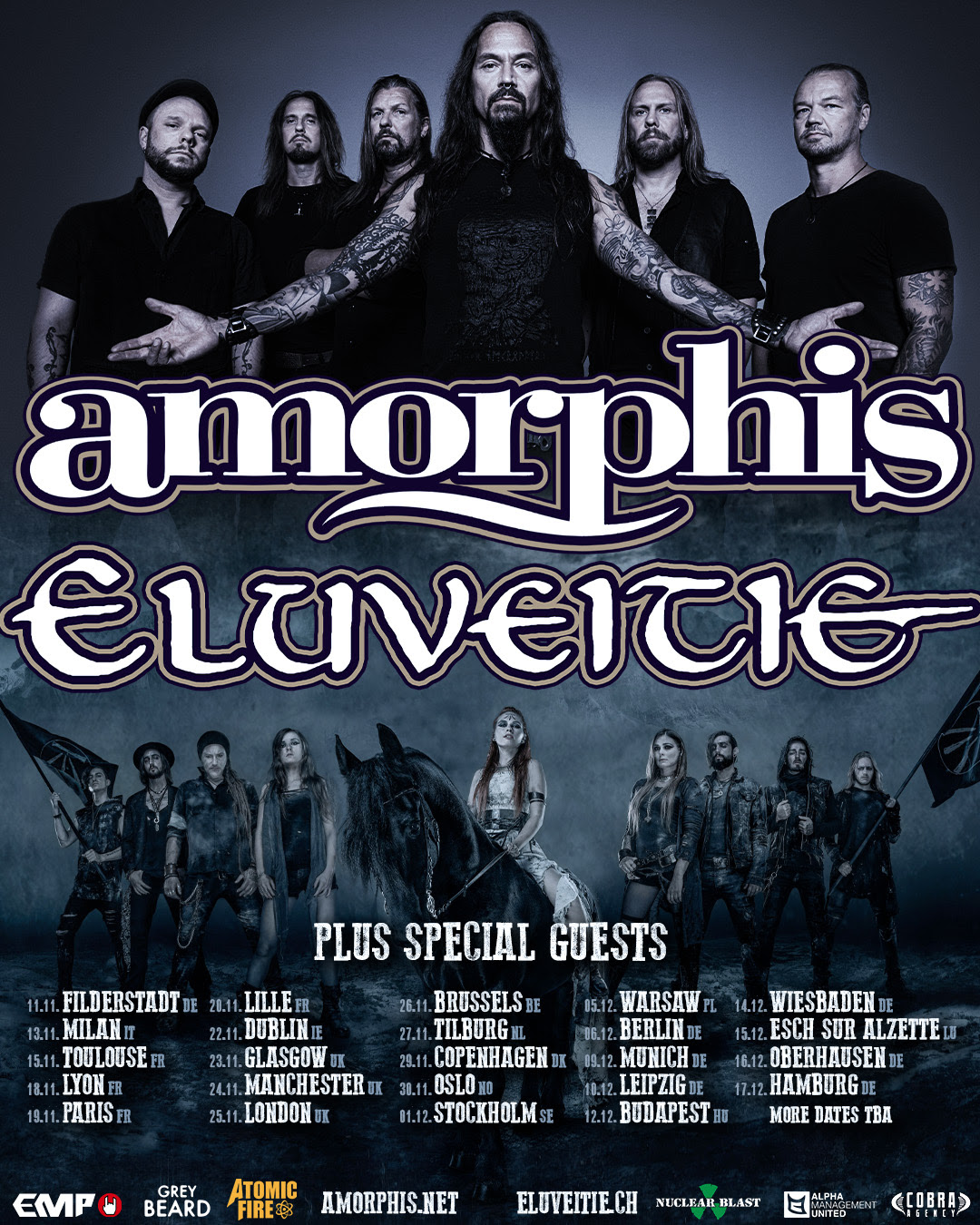 AMORPHIS To Embark On UK and European Co-Headline Tour With Eluveitie In November & December 2022 AMORPHIS To Embark On UK and European Co-Headline Tour With Eluveitie In November & December 2022